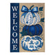Evergreen Flag Chinoiserie Welcome Pumpkin Burlap Hello