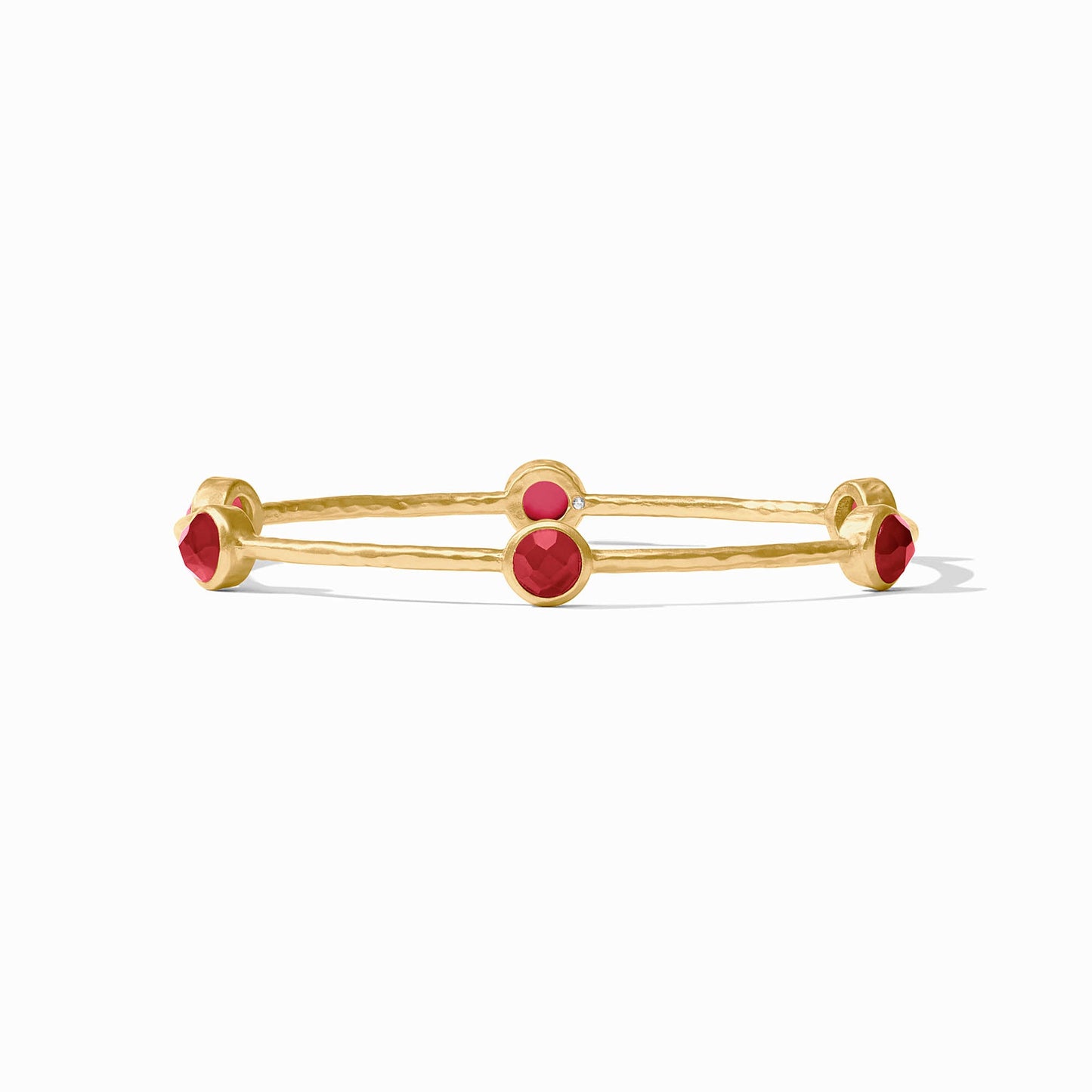 Milano Bangle Luxe Iridescent Ruby Red Gold