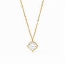 Honeybee Solitaire Necklace Cubic Zirconia Gold