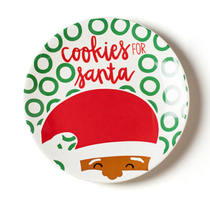 Plate North Pole Cookies for Santa Brown Skin