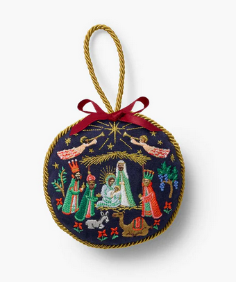 Ornament Holiday Embroidered