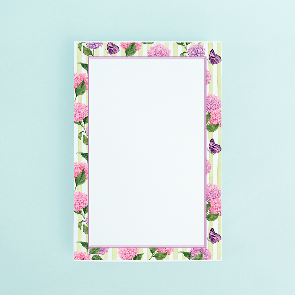 List Note Pad Pink & Purple Hydrangea 4X6