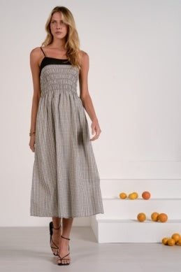 Elan Dress Maxi Spag Straps Colorblock