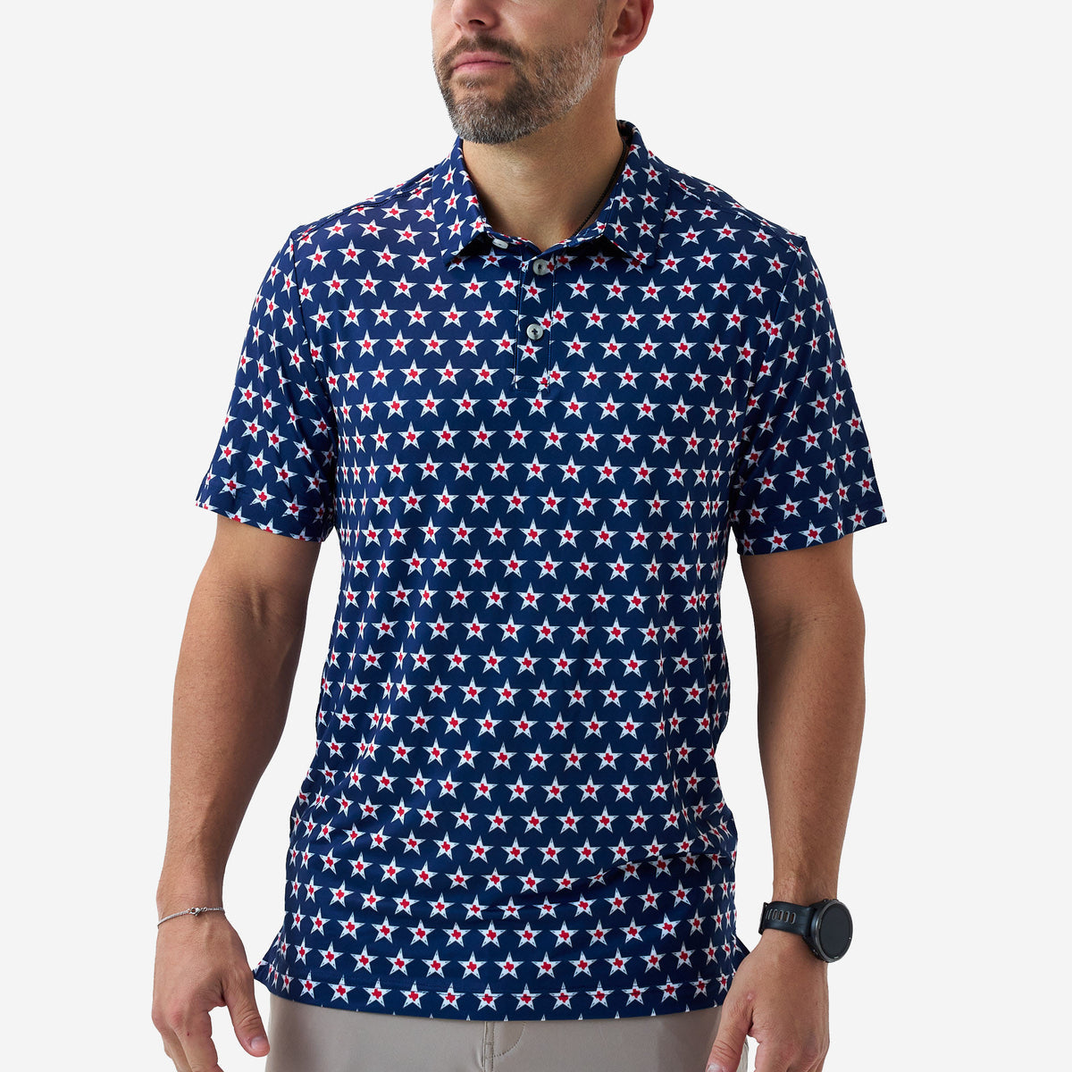 BURLEBO Polo Texas Vintage Navy Performance Outdoor Shirt