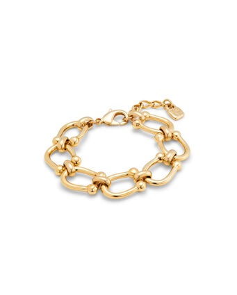 BRAC SEROTONIN OVAL BAR LINKS CHAIN GOLD MED