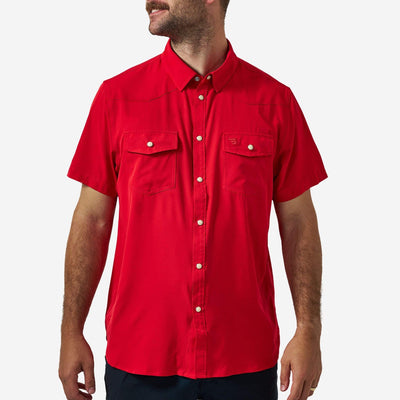 BURLEBO Shirt Western SS RED Performance