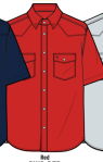 BURLEBO Western Performance SS Shirt RED