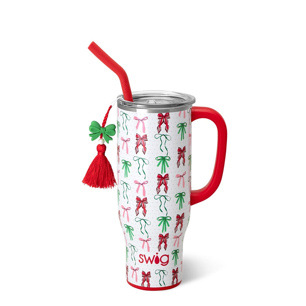 MEGA MUG HOLIDAY W/ HANDLE LID STRAW