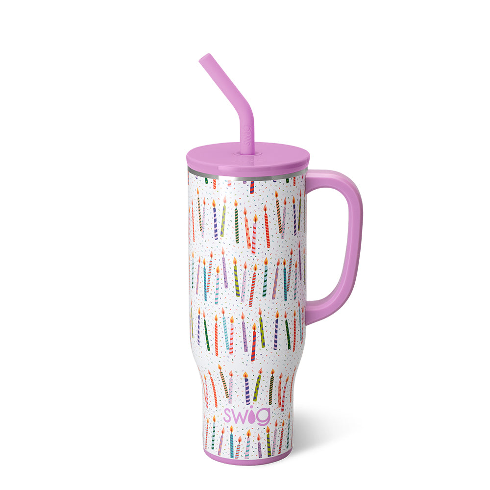 MEGA MUG W/ HANDLE LID STRAW (Multiple Patterns)