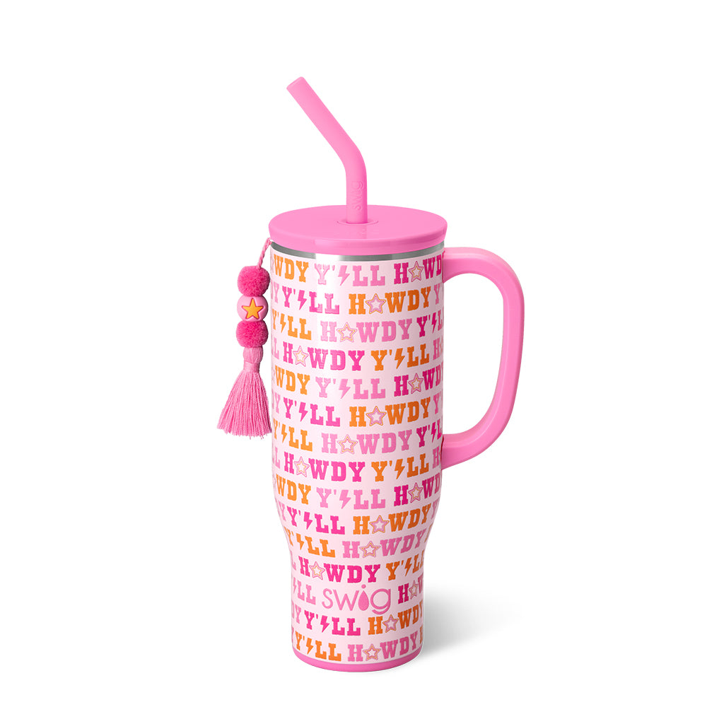 MEGA MUG W/ HANDLE LID STRAW (Multiple Patterns)