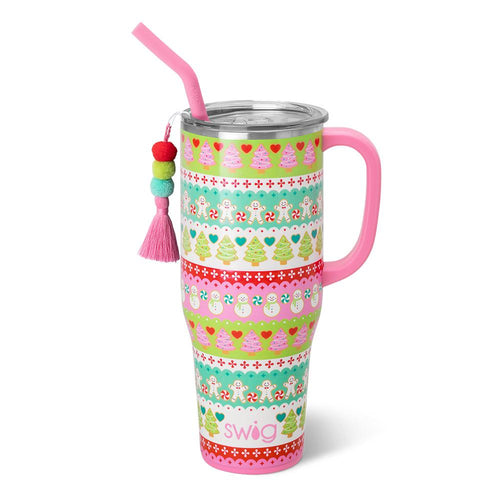 MEGA MUG HOLIDAY W/ HANDLE LID STRAW