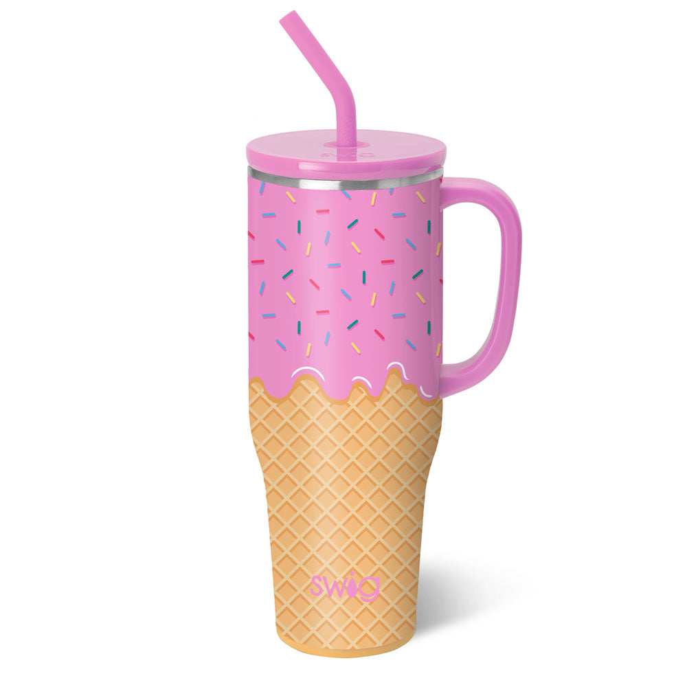MEGA MUG W/ HANDLE LID STRAW (Multiple Patterns)
