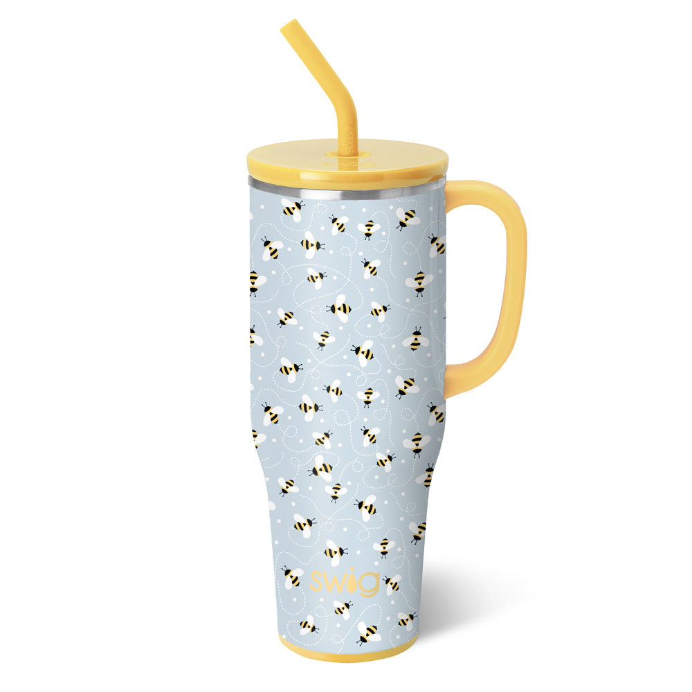 MEGA MUG W/ HANDLE LID STRAW (Multiple Patterns)