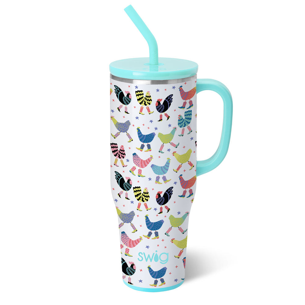 MEGA MUG W/ HANDLE LID STRAW (Multiple Patterns)