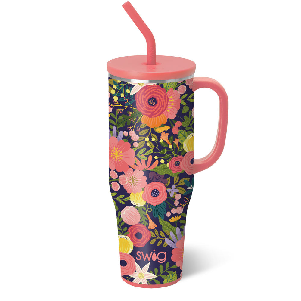 MEGA MUG W/ HANDLE LID STRAW (Multiple Patterns)