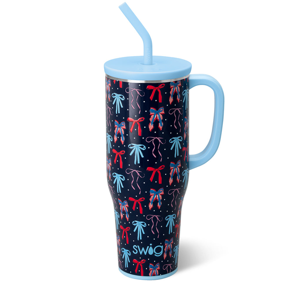 MEGA MUG W/ HANDLE LID STRAW (Multiple Patterns)