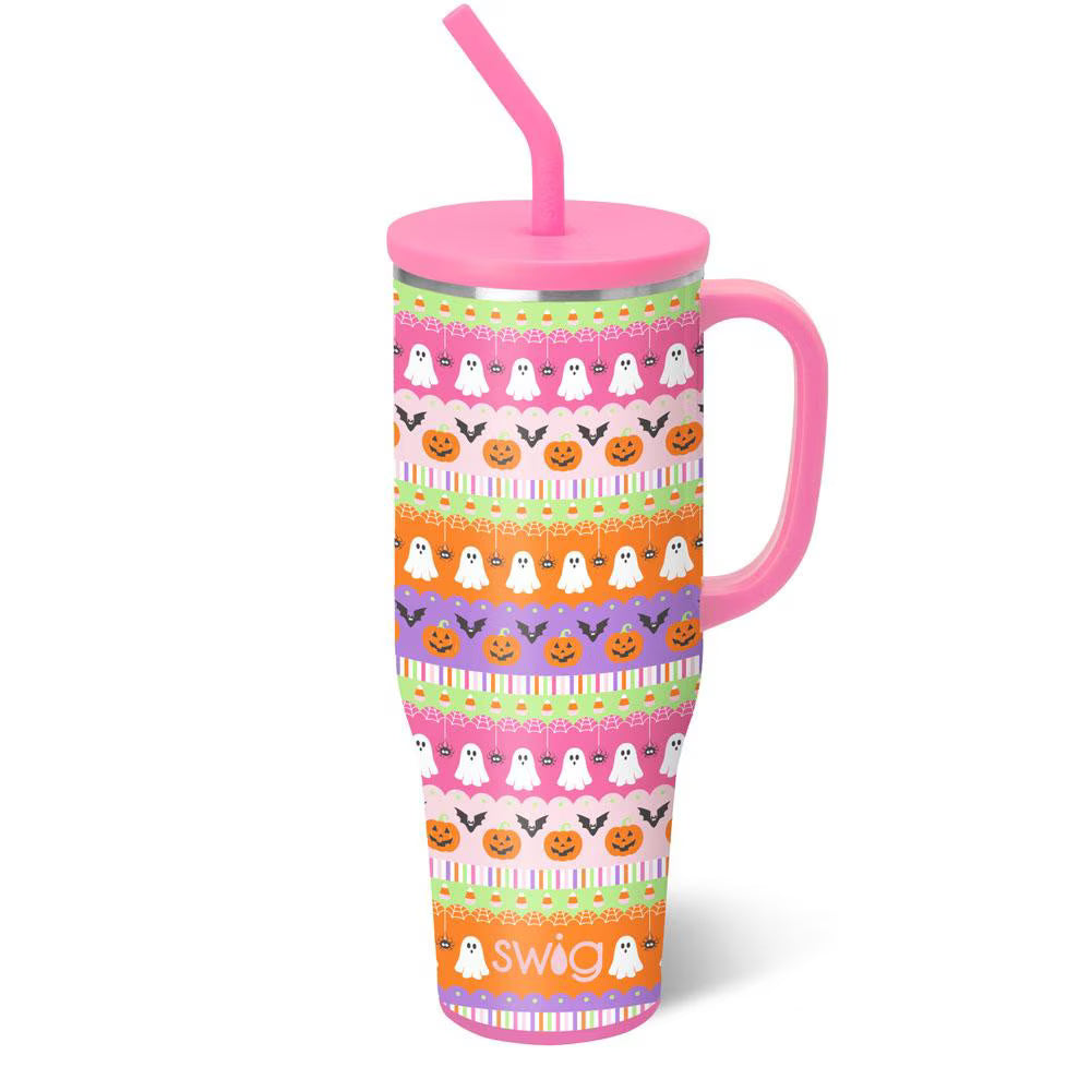 MEGA MUG W/ HANDLE LID STRAW (Multiple Patterns)
