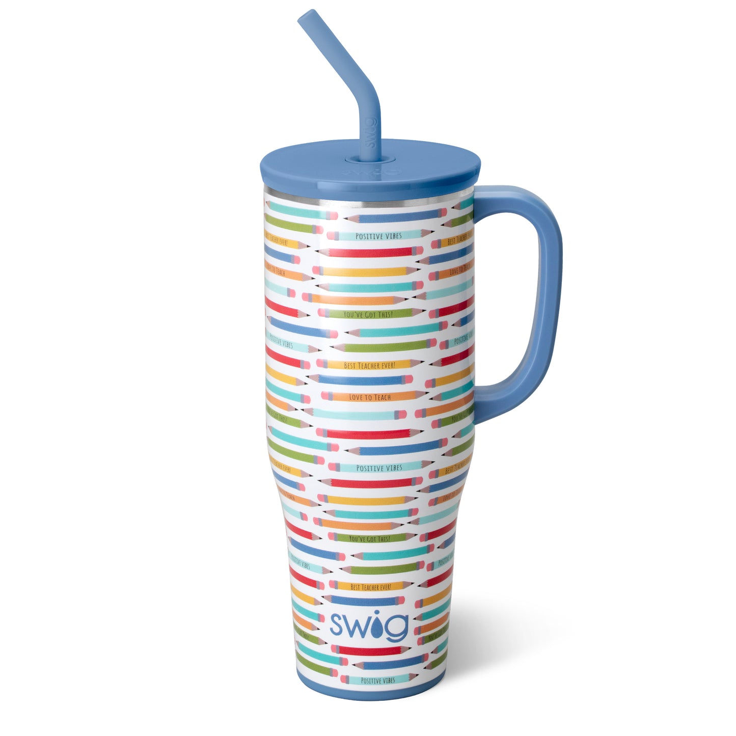 MEGA MUG W/ HANDLE LID STRAW (Multiple Patterns)