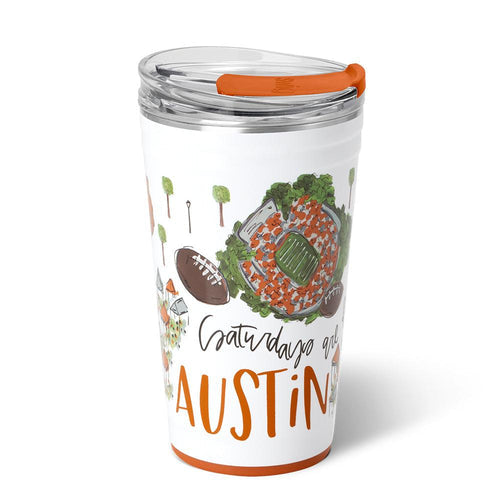 PARTY CUP W/ LID 24OZ SATURDAYS (4 Patterns)