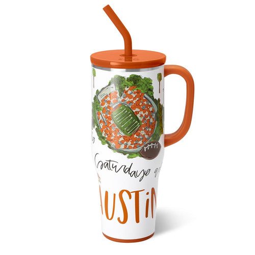 MEGA MUG SATURDAYS W/ HANDLE LID STRAW (8 Patterns)