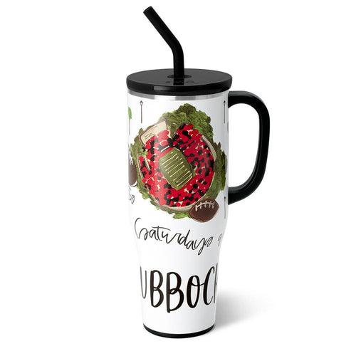 MEGA MUG SATURDAYS W/ HANDLE LID STRAW (8 Patterns)