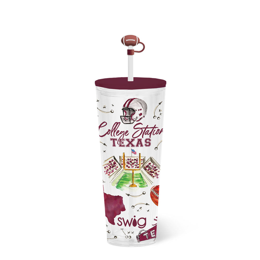 Swig Tumbler Tailgates in College Station Plastic 24oz