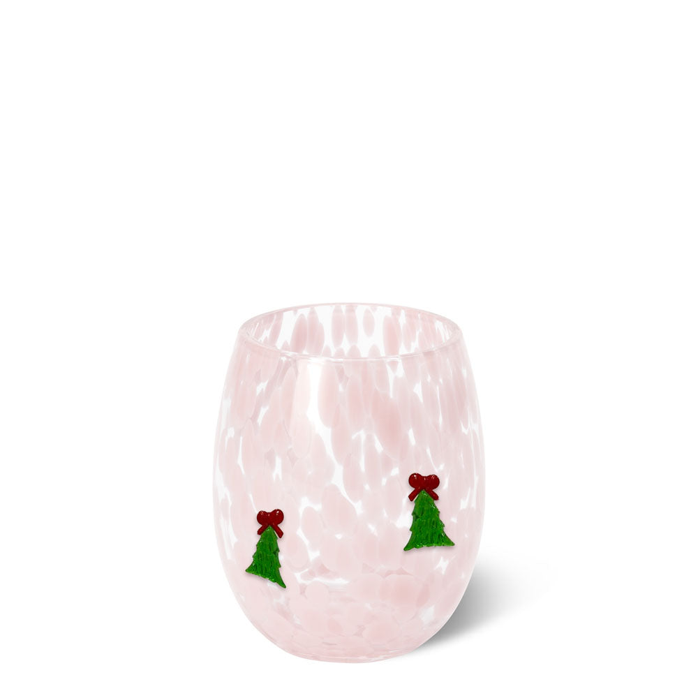 Swig Charm Wine Glass Christmas Trees 17oz
