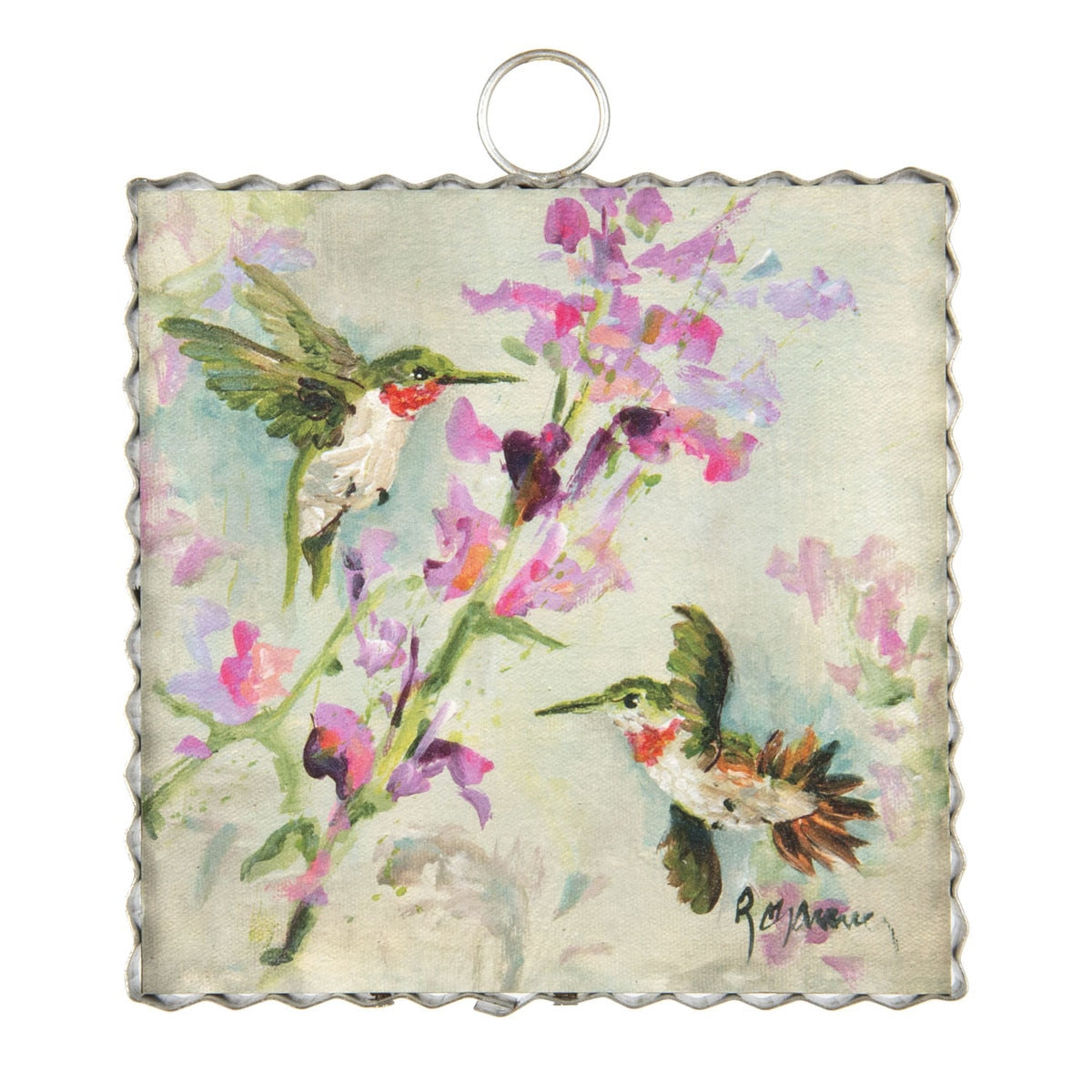 Round Top Print Mini Hummingbird Blooming
