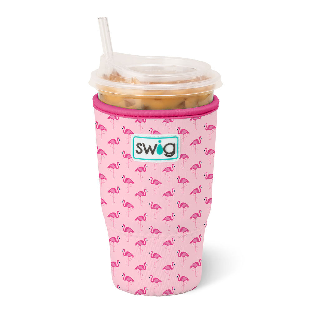 Swig Coolie Iced Cup Flamingos LARGE KOOZIE