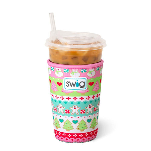 COOLIE ICED CUP HOLIDAY MEDIUM KOOZIE (Multiple Patterns)