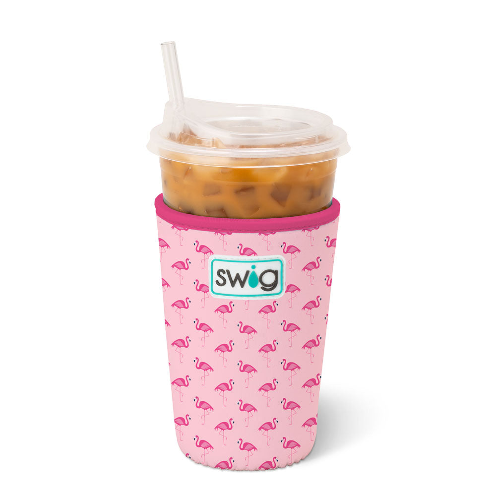 Swig Coolie Iced Cup Flamingos MEDIUM KOOZIE