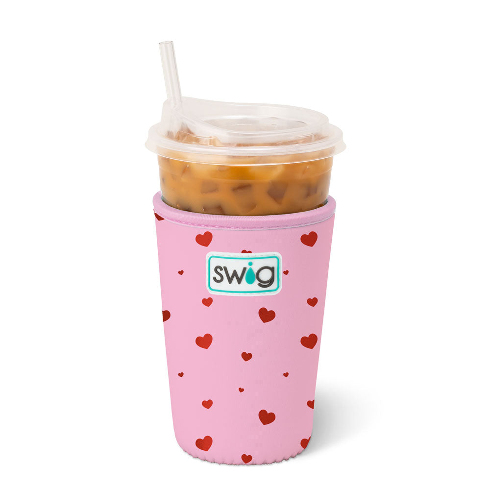 pink coolie with red hearts