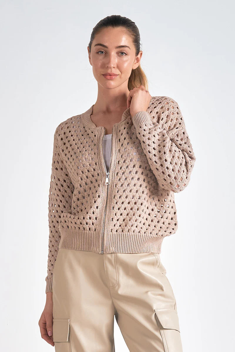 zip up cardigan sweater