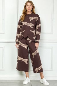 SWEATER PANTS WIDE LEG