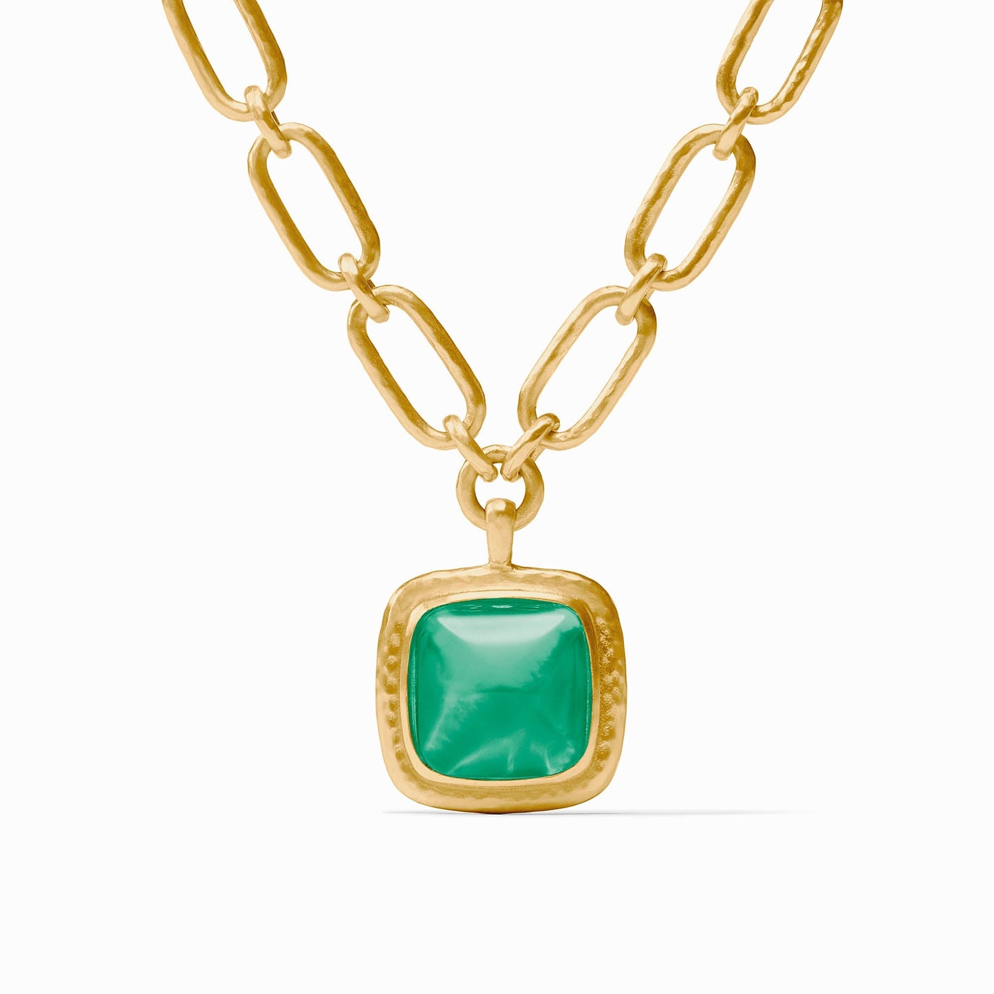Sahara Statement Necklace Iridescent Emerald Green Gold OS