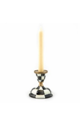 CANDLESTICK COURTLY CHECK: 4" SHORT