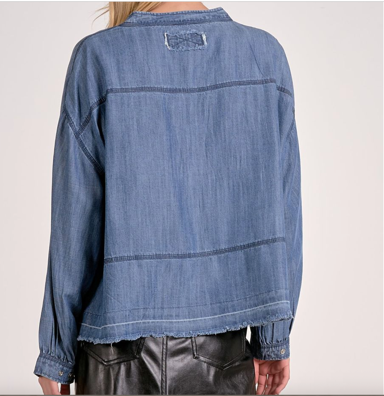 TOP HENLEY VNECK L/S