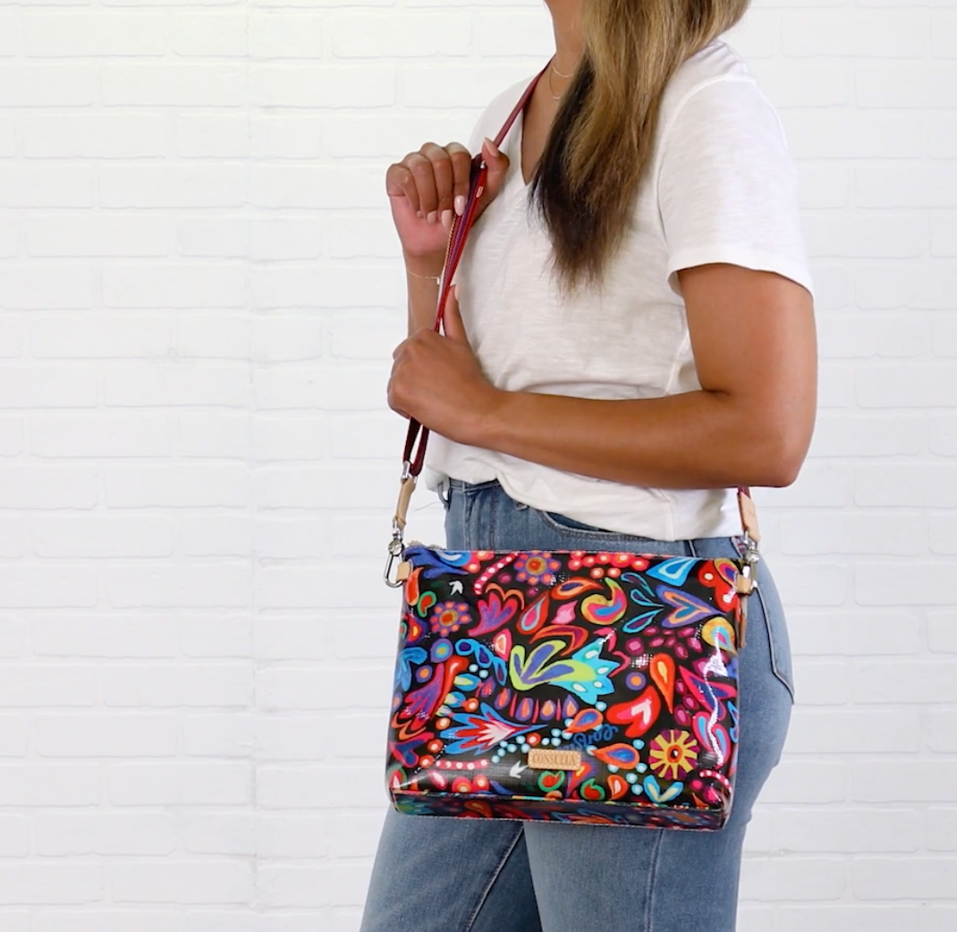 Consuela DOWNTOWN Sophie Black Swirly CROSSBODY