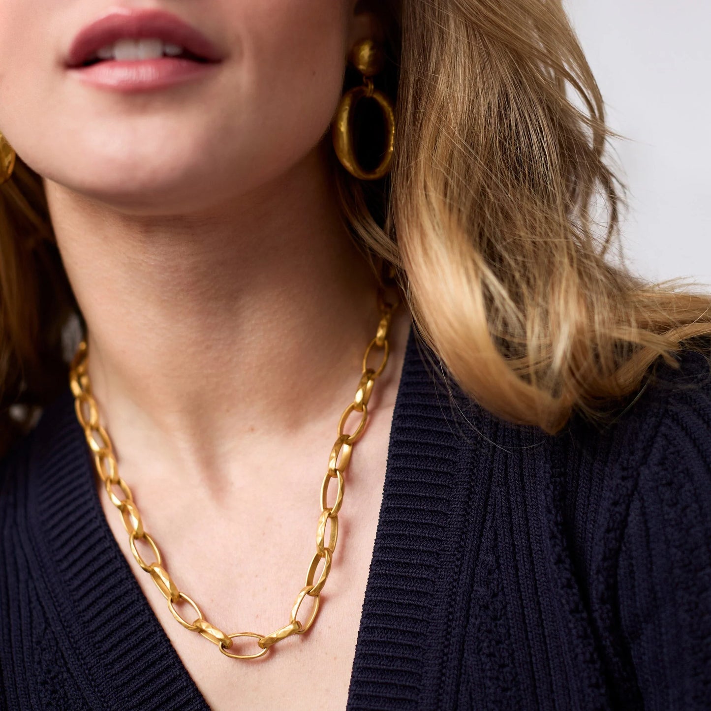 Solara Link Necklace (Silver or Gold)