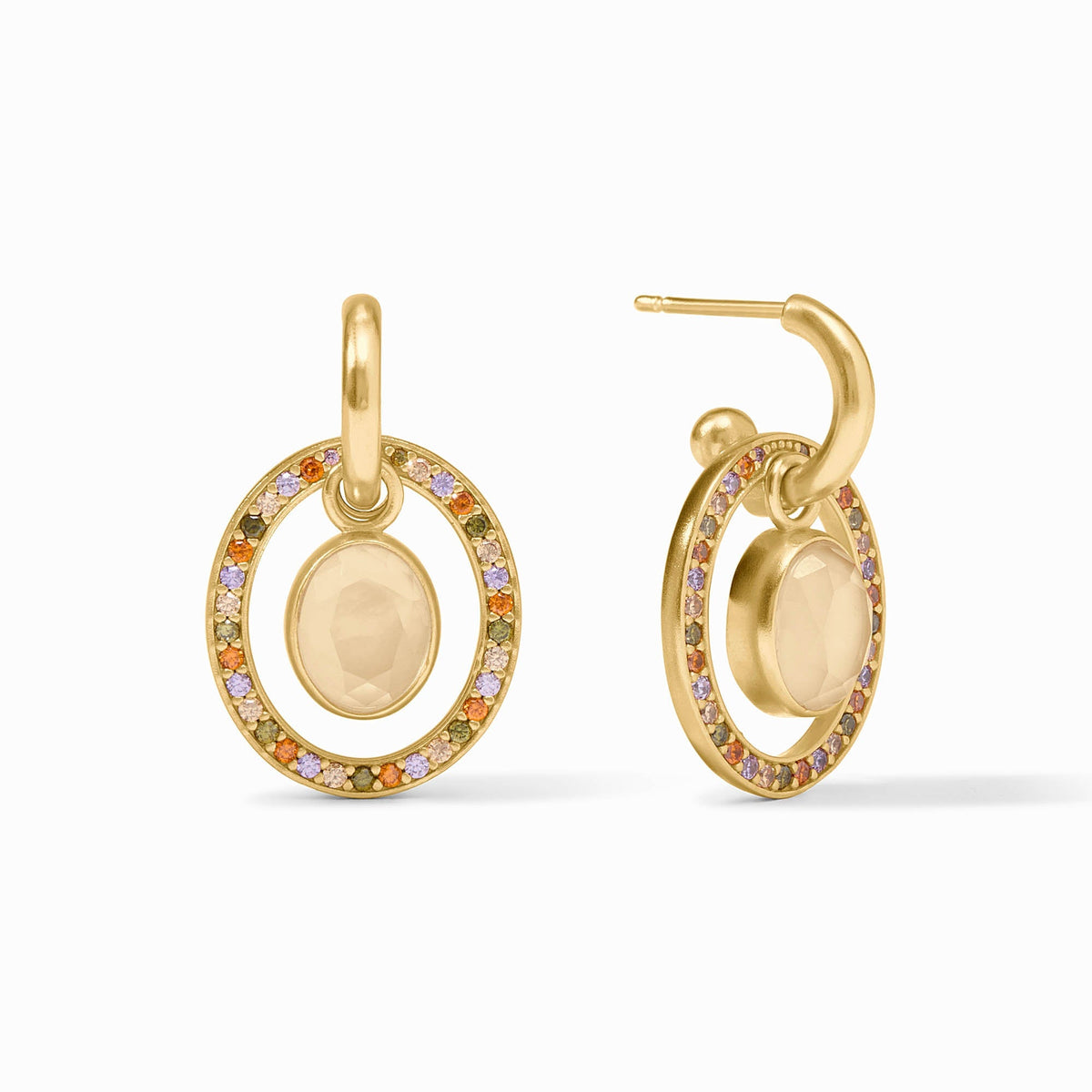 Julie Vos Stardust 6-in-1 Earring Iridescent Champagne Gold OS