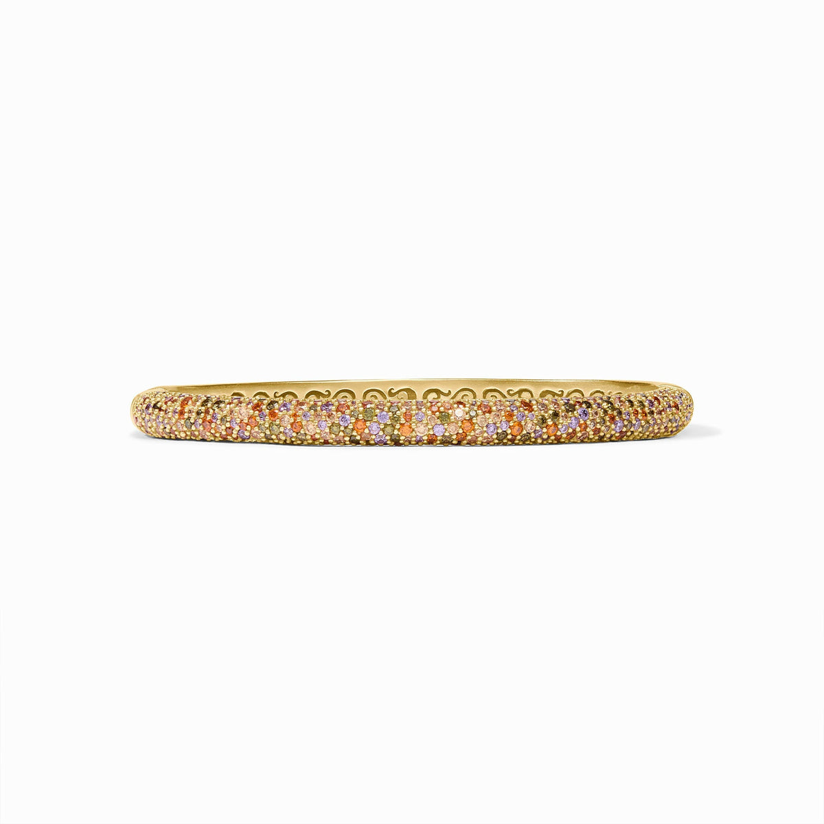 Stardust Hinge Bangle Multi Stone Gold OS