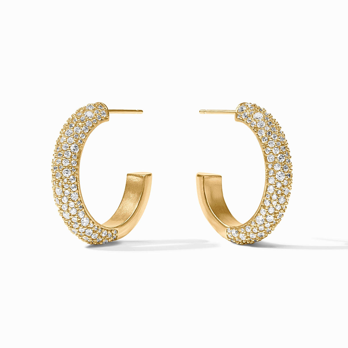 Julie Vos Stardust Hoop Earring Cubic Zirconia Gold (3 Sizes)