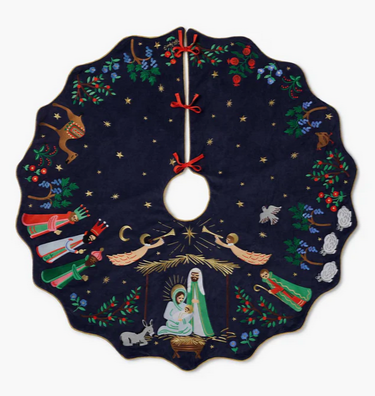 Tree Skirt Embroidered