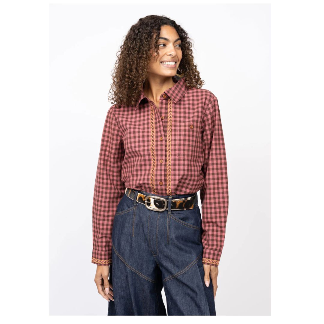 Ivy Jane Embroidered Howdy Button Down Top