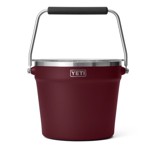 Maroon, burgundy rambler yeti beverage bucket