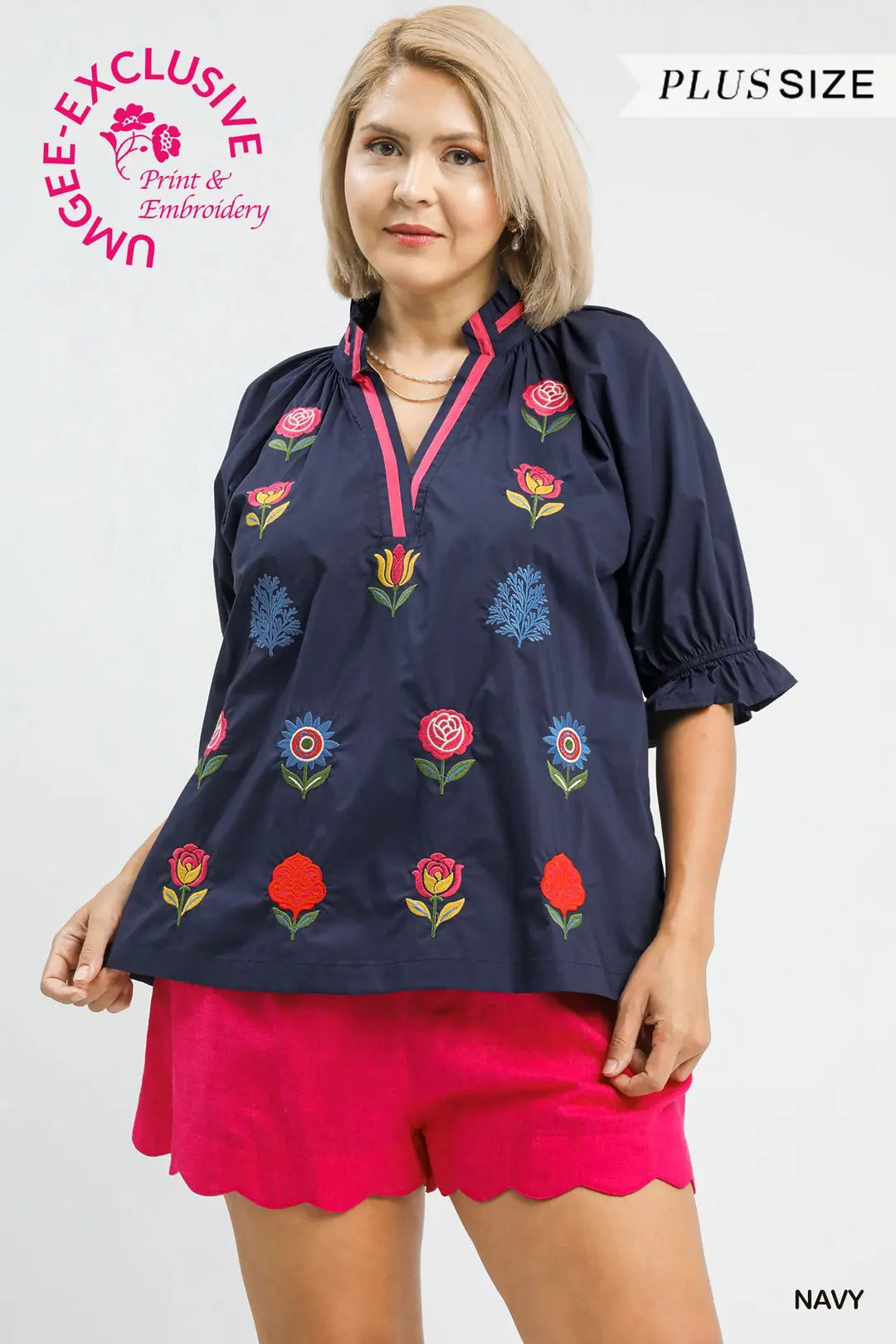 TOP Floral Embroidered