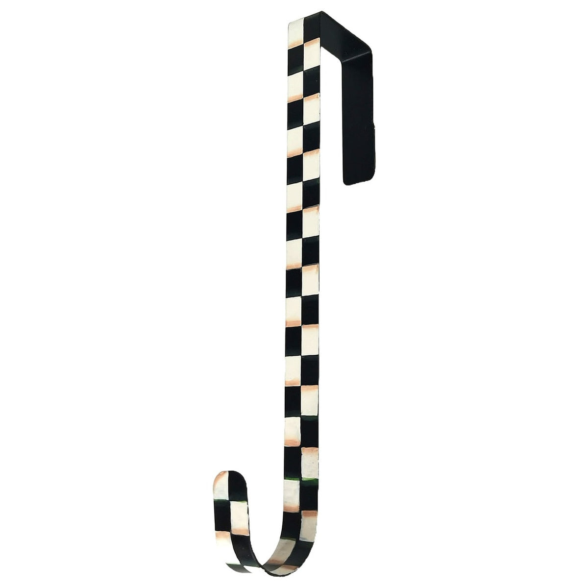 Wreath Hanger Check Black & White