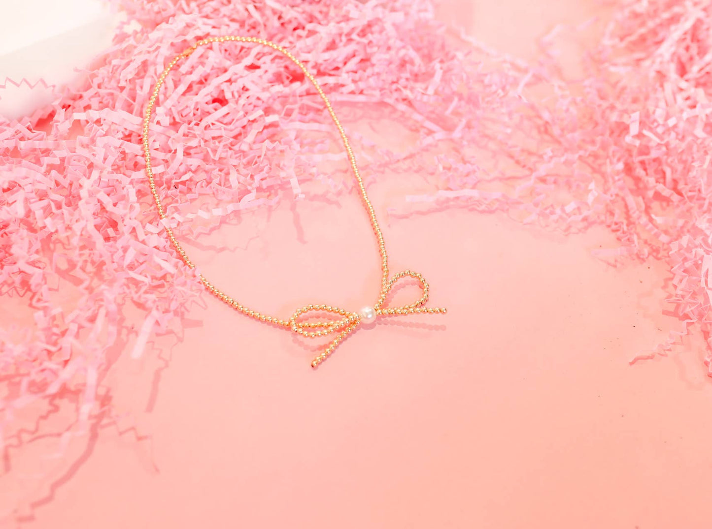 Bow Gold Necklace
