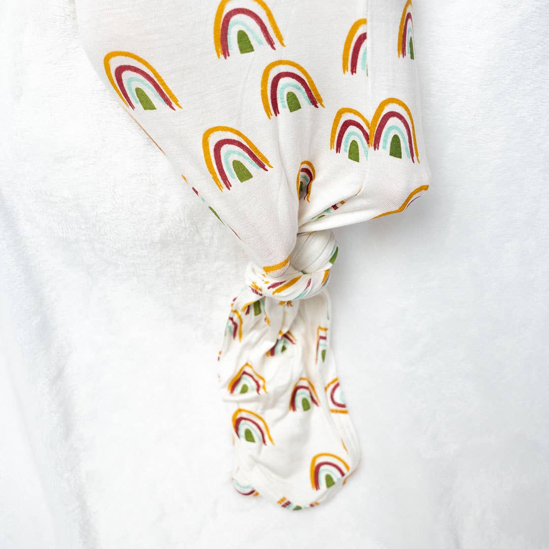 Gown Rainbow Baby Bamboo Knotted BabyNewborn Baby Gift Set