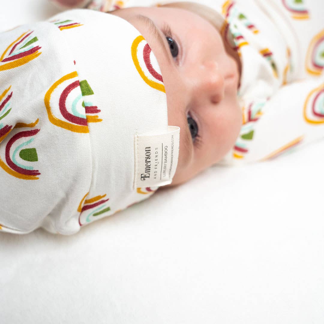 Gown Rainbow Baby Bamboo Knotted BabyNewborn Baby Gift Set